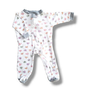 Burts Bees Baby 3-6m Organic Cotton Valentines Heart Sleeper Zippered
